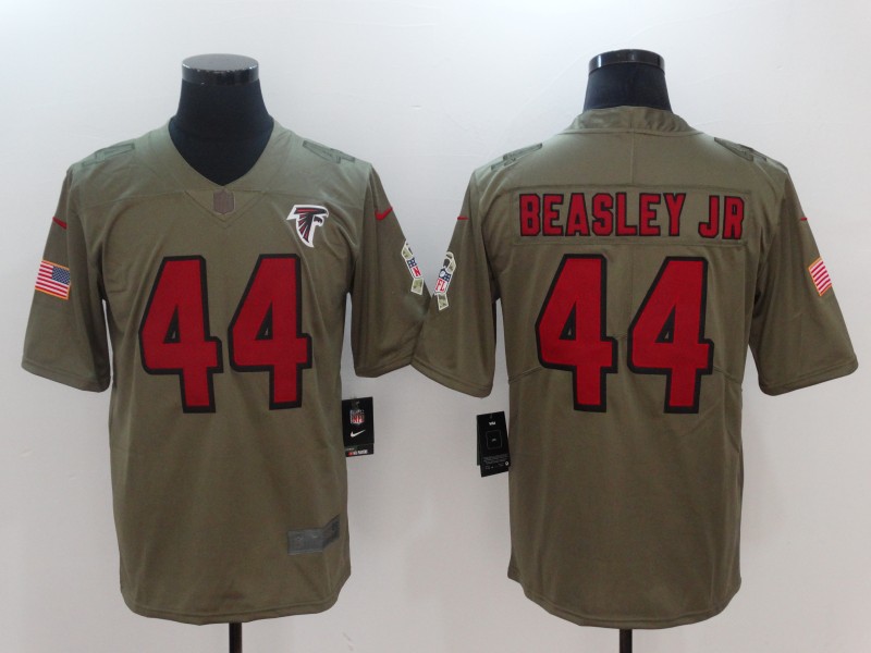 Men's Atlanta Falcons Vic Beasley Jr #44 Brown Jersey